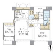 ドゥ・トゥール ウエスト棟の間取り画像