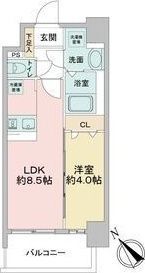 アステリ鶴舞エーナの間取り画像
