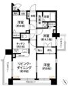 セザール第二月島の間取り画像