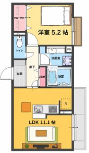 エスポワールタカムラⅡの間取り画像
