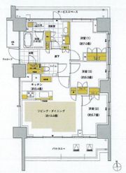 晴海フラッグ サンヴィレッジ E棟の間取り画像