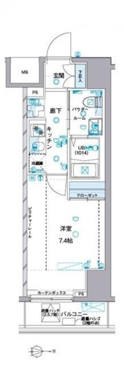 GENOVIA目黒南green veilの間取り画像