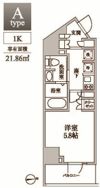 レジディア中延Ⅱの間取り画像