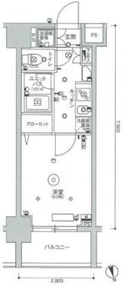 スカイコート蒲田ガーデンの間取り画像