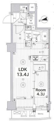 メイクス上野の間取り画像