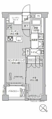 シティカレント目黒学芸大学の間取り画像