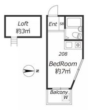 フォーシム三軒茶屋 208の間取り画像