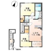 東松山市山崎町アパートⅤ期新築工事の間取り画像