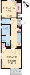 荒川区東日暮里5丁目 貸マンションの間取り画像