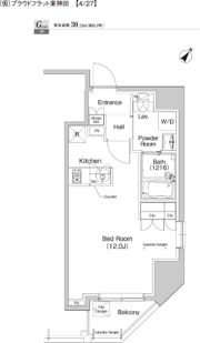 プラウドフラット東神田の間取り画像