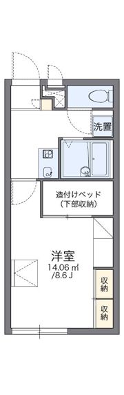 レオパレスグリーンハイツ二宮の間取り画像