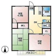 代ハイツの間取り画像