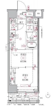 クレイシアIDZ祐天寺の間取り画像