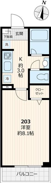 セゾンドミールの間取り画像