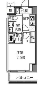 S-RESIDENCE新御徒町Westの間取り画像
