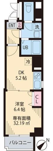セピアスタジオの間取り画像