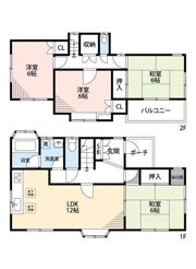 行田市門井町3丁目17－47貸家の間取り画像