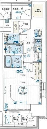 エステムコート名古屋新栄アクシスの間取り画像