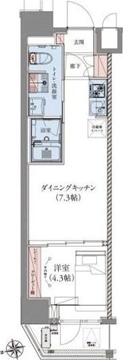 CREATIF蔵前の間取り画像