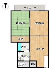 フラワーコーポRの間取り画像