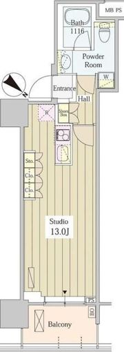 ユニゾンタワーの間取り画像