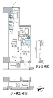 プライムブリス東中野駅前の間取り画像