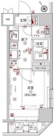 ハーモニーレジデンス駒込の間取り画像
