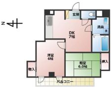 グランコートオガワの間取り画像