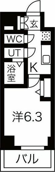 メイクス上前津Ⅲの間取り画像