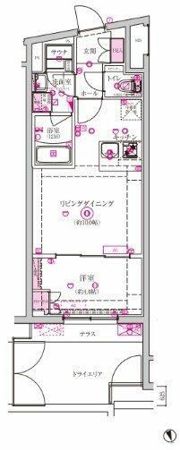 ベルシードステアー西早稲田の間取り画像