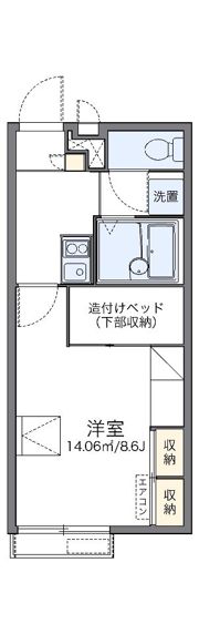 レオパレスひまわりの間取り画像