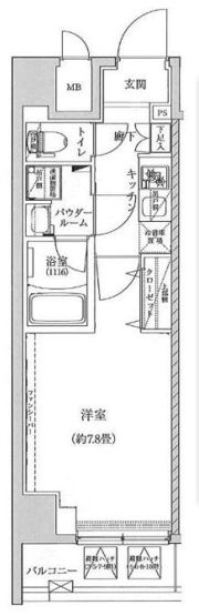 レアライズ浅草Ⅴの間取り画像