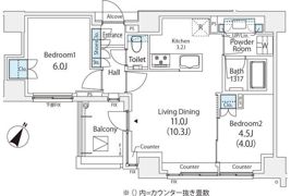 オークプレイス目黒行人坂の間取り画像