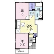 リヴィエールⅤBの間取り画像