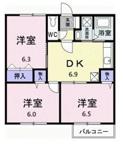 ツインヒルズ Aの間取り画像