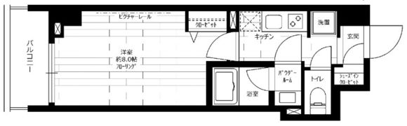 ステージファースト浅草桜橋の間取り画像