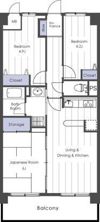 コスモ東松山A棟の間取り画像