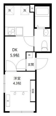オレア浅草東の間取り画像