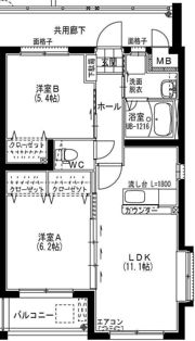 なのはなハイツVの間取り画像
