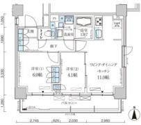 パークアクシス菊川ステーションゲートの間取り画像