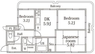 ユーコート住吉の間取り画像