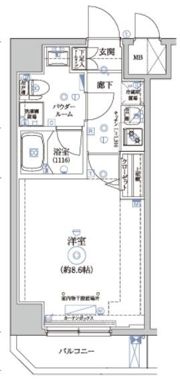 パティーナ住吉Triaの間取り画像