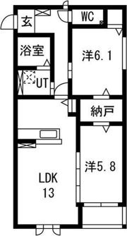 ウイングクレストCの間取り画像