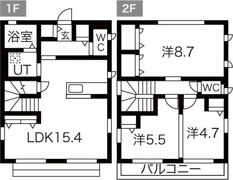 江田町貸住宅の間取り画像