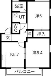 コンフォール石坂Bの間取り画像