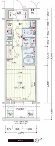 プレサンスジェネ浅草イーストの間取り画像