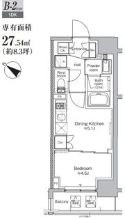 プラウドフラット日本橋大伝馬町の間取り画像