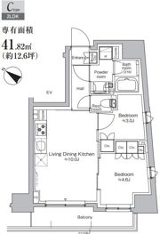 プラウドフラット日本橋大伝馬町の間取り画像