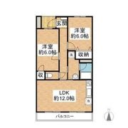 ラーレ前橋ABの間取り画像