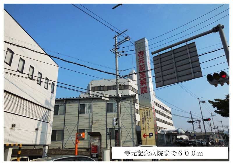 近くの寺元記念病院まで600m(徒歩8分)